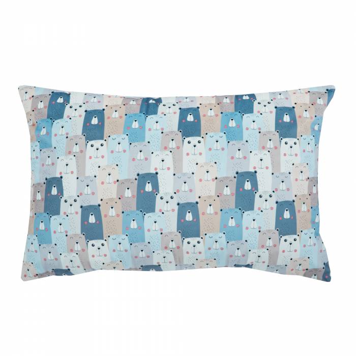 Bears blue pillow rectangular 
