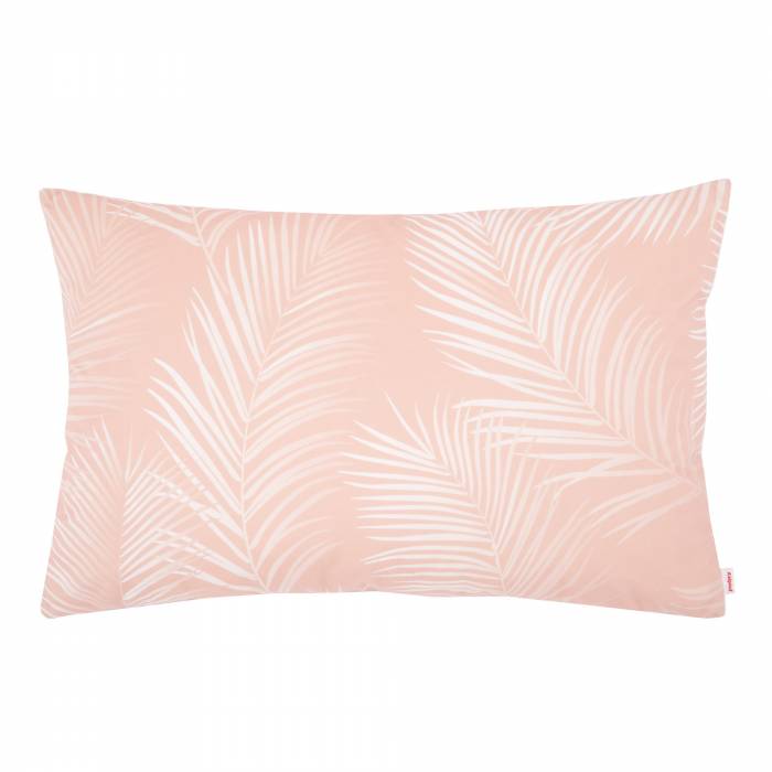 Palm pastel pink pillow rectangular 