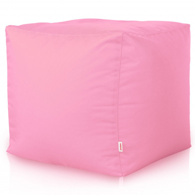 Light pink pouf square outdoor