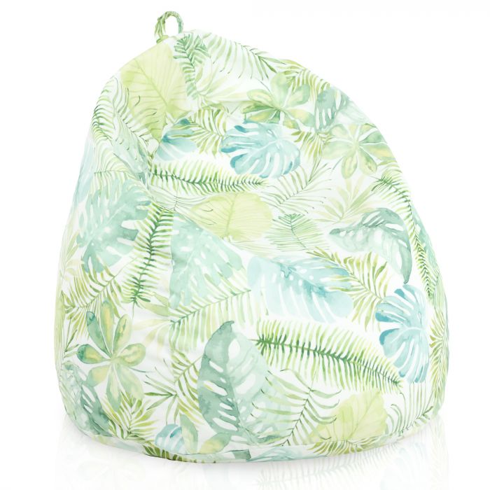 Painted monstera leaves bean bag
