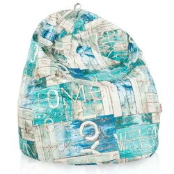 Bean Bag Chair - Premium Printed Fabric