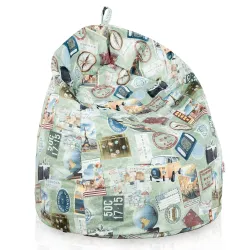 Bean Bag Chair - Premium Printed Fabric