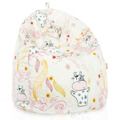 Bean bag children Cows