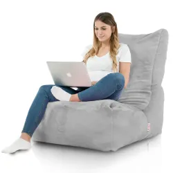 Stylish gray bean bag for contemporary living rooms
