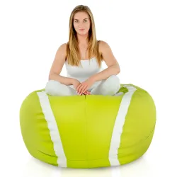 Giant Bean Bag Chair Lime Tennis Ball - Faux Leather – view 4