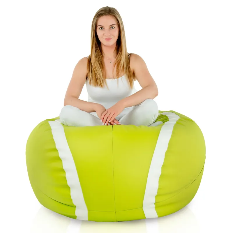 Giant Bean Bag Chair Lime Tennis Ball - Faux Leather – view 4