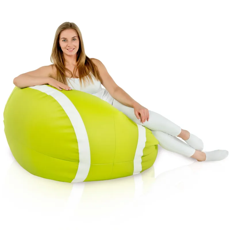 Giant Bean Bag Chair Lime Tennis Ball - Faux Leather – view 5