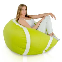 Giant Bean Bag Chair Lime Tennis Ball - Faux Leather – view 6