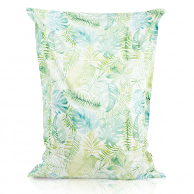 Painted monstera leaves bean bag giant pillow