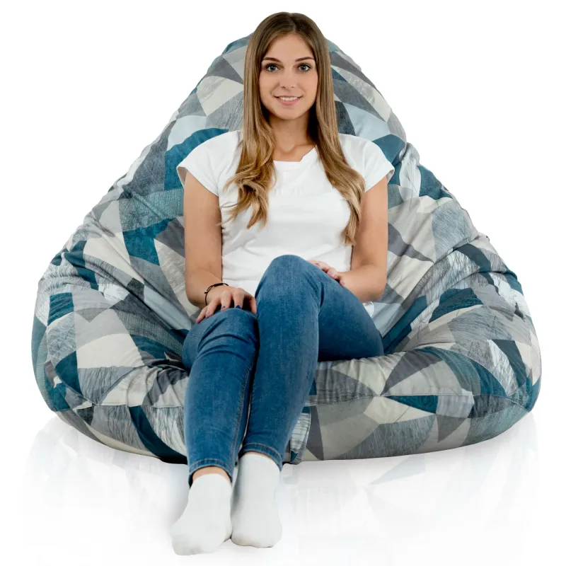 Chic abstract bean bag for modern living room decor