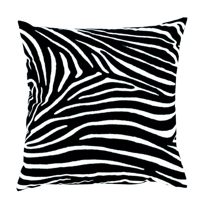 pillow zebra square