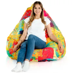 Drop XXL Highback Bean Bag Chair - Premium Printed Fabric – view 33
