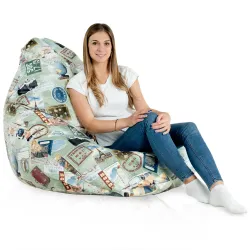Drop XXL Highback Bean Bag Chair - Premium Printed Fabric – view 59
