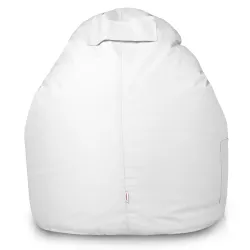 Comfortable white bean bag chair Porto for outdoor relaxation and leisure