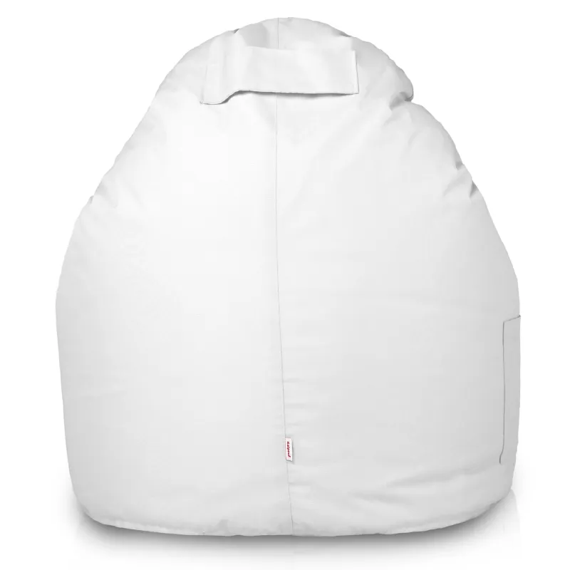 Comfortable white bean bag chair Porto for outdoor relaxation and leisure