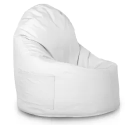 Waterproof white bean bag chair Porto for stylish outdoor seating
