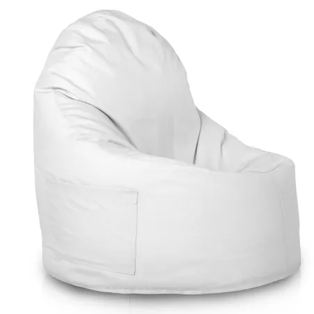 Waterproof white bean bag chair Porto for stylish outdoor seating