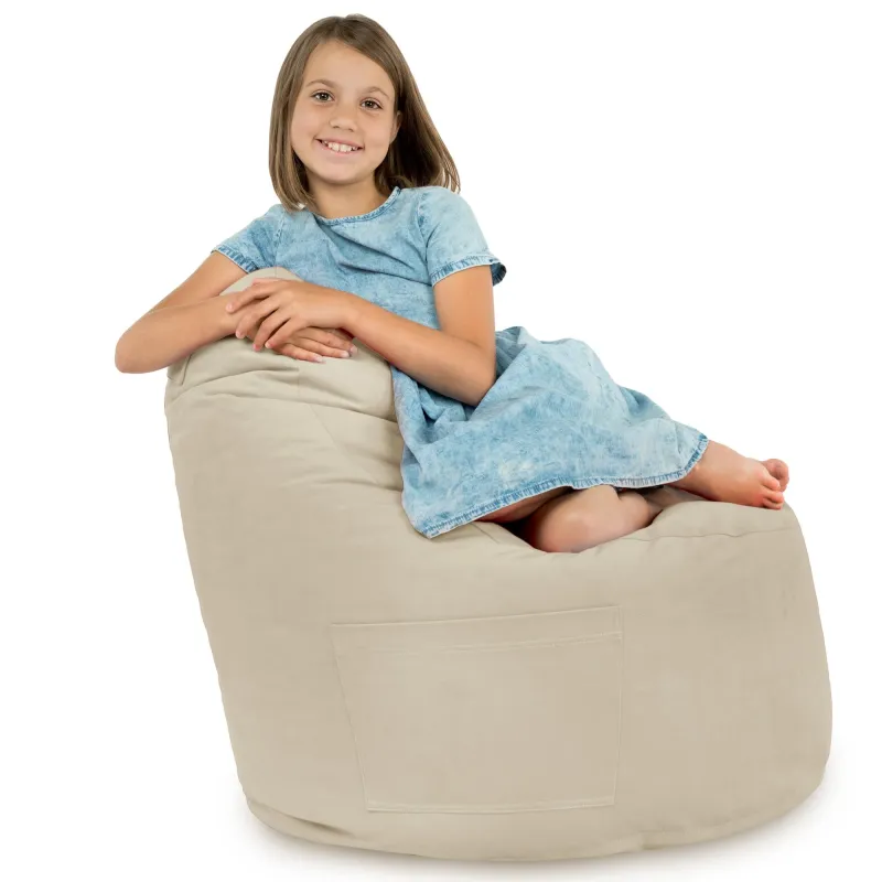 Comfortable Porto bean bag chair in soft velvet for cozy spaces