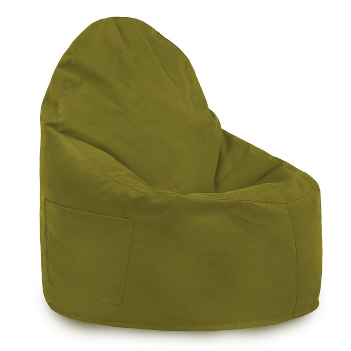 Green bean bag chair porto velvet