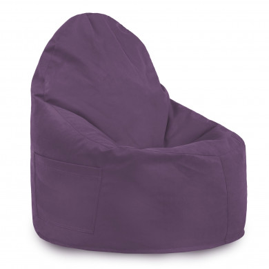 Purple bean bag chair porto velvet