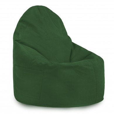 Dark green bean bag chair porto velvet