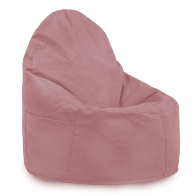 Pastel pink bean bag chair porto velvet