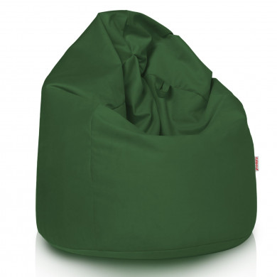 Dark green large bean bag velvet