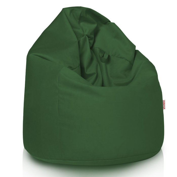 Dark green XL large bean bag velvet