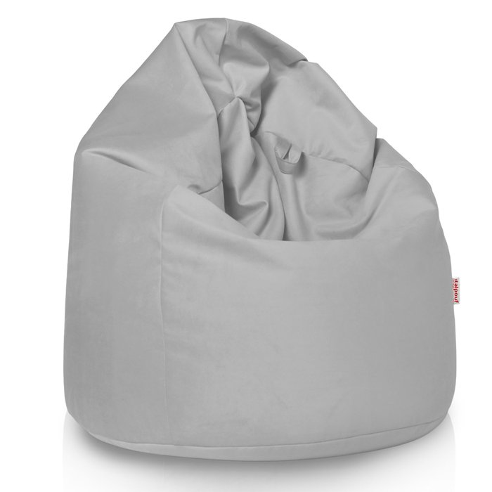 Light gray XL large bean bag velvet