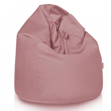 Pastel pink XL large bean bag velvet
