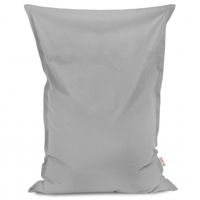 Light gray bean bag giant pillow velvet