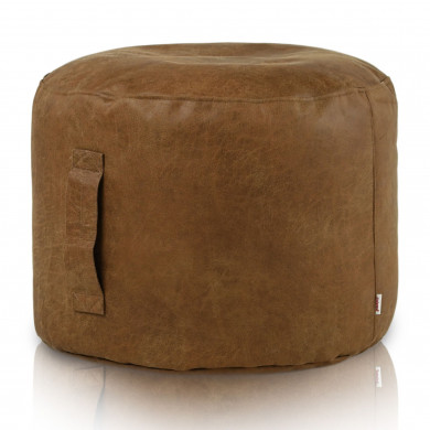 Pouf roller natural leather premium