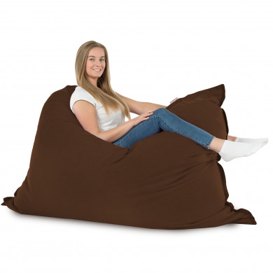 Brown bean bag giant pillow XXL velvet