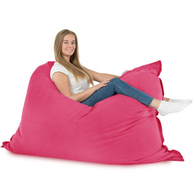Pink bean bag giant pillow XXL velvet