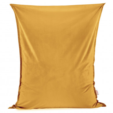 Mustard bean bag giant pillow XXL velvet