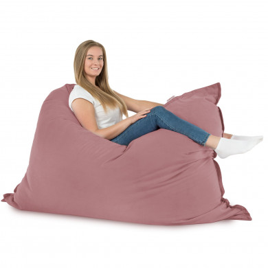Pastel pink bean bag giant pillow XXL velvet