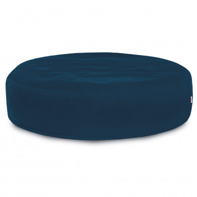 Navy blue round pillow velvet