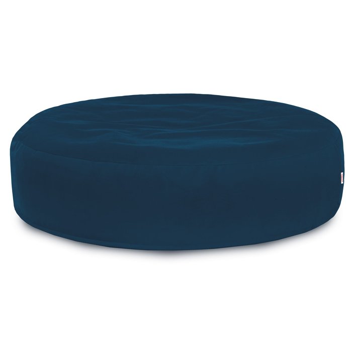 Navy blue round pillow velvet