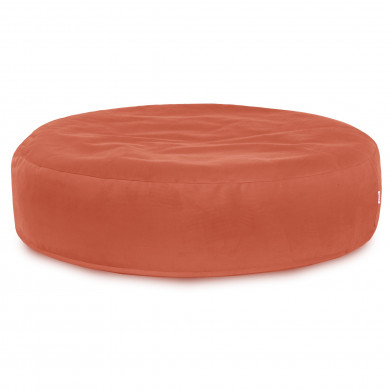 Coral round pillow velvet