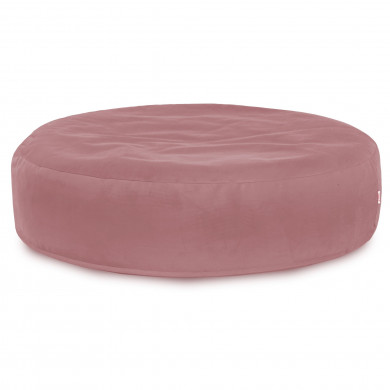 Pastel pink round pillow velvet