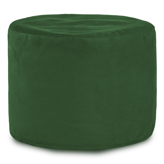 Dark green pouf roller velvet