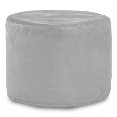 Light gray pouf roller velvet