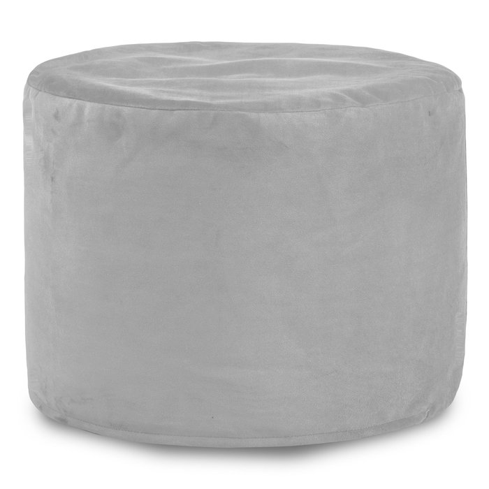 Light gray pouf roller velvet