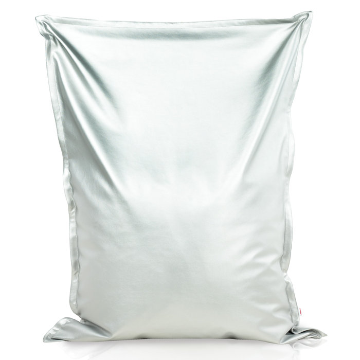 Silver Bean bag pillow pu leather