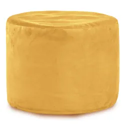 Round Cylinder Pouffe - Soft Velvet