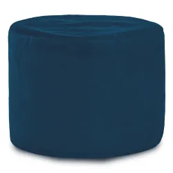Round Cylinder Pouffe - Soft Velvet