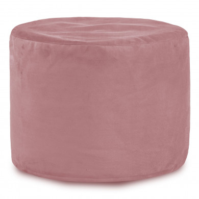 Pastel pink pouf roller velvet