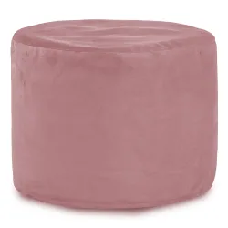 Round Cylinder Pouffe - Soft Velvet