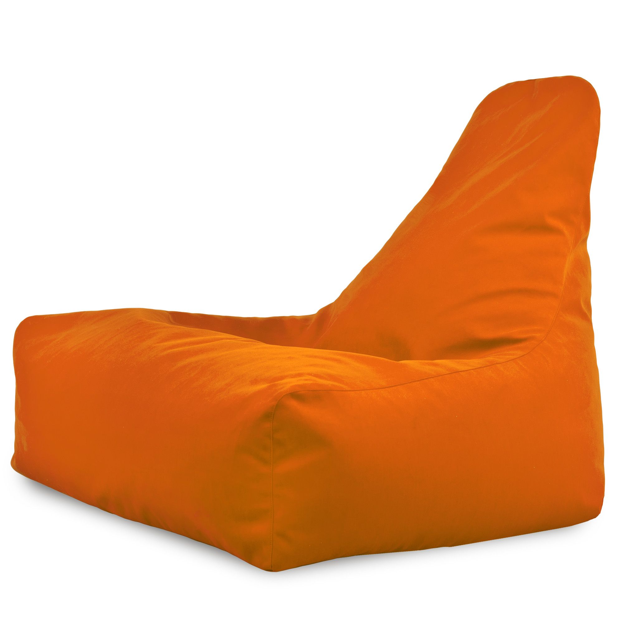 orange velvet bean bag