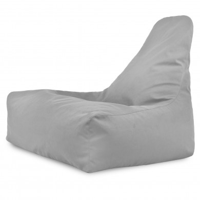 Light gray bean bag chair bali velvet